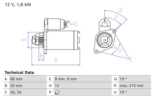 Bosch avviatore starter kw - bosch,