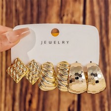 Set 3 paia orecchini a cerchio