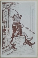 Cartolina scuola militare - cartolina,