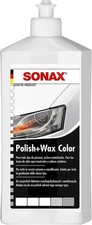SONAX Polish+Wax Color white (500 ml) polish con pigmenti colorati e componenti