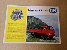 Autocarro OM Tigrotto 55 Depliant Bifacciale Di Vendita Anno 1969