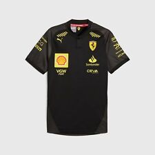 Hot 2025 Scuderia Ferrari F1 Racing Sebastian T-Shi Camicia nera
