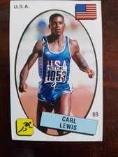 FIGURINA NR.  69 CARL LEWIS  ALBUM SUPERSPORT PANINI 1988 DA EDICOLA