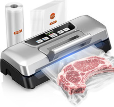 Macchina Sigillatrice Sottovuoto Aggiornata per Alimenti, Doppia Pompa Salvavuoto Alimenti con Sma