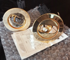 FARETTI DA INCASSO N'2 PZ." PHILIPS " TYPE 641 DORATI  (s68)