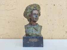 SCULTURA MEZZOBUSTO BRONZO GIOVANE DONNA TIRATURA LIMITATA 50/40 GIANNI VISENTIN