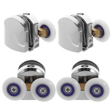 Ruote di ricambio rullo porta vetro 4 pezzi binario doccia scorrevole superiore e inferiore