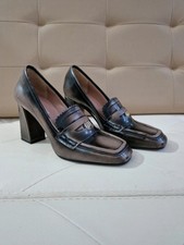 Scarpe Pollini Loafer Con Tacco Numero 37 In Pelle
