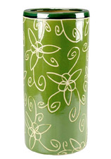 Porta Ombrelli Portaombrelli Ceramica VERDE FIORI CLASSICO MODERNO h50*23cm