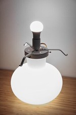 Lampada da tavolo BASE doppia luce vetro MURANO smerigliato Italia '70 stile FONTANA ARTE