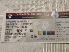Cagliari-Napoli Biglietto Calcio 2016/17 (no Juventus,Lazio,Milan,inter,Roma)
