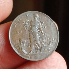Moneta cent italia - moneta, 2