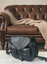 Borsa da sella 13" vera pelle