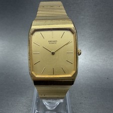 Orologio Seiko Tank Uomo 26mm Quadrante Champagne Tono Oro 6530-5089 Batteria Nuova FCYT