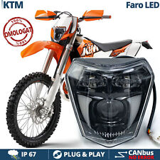 FARO LED Per Moto KTM OMOLOGATO su Strada Luce Bianca POTENTE 6500K Plug & Play