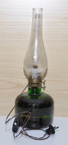 Lampada comodino vetro verde