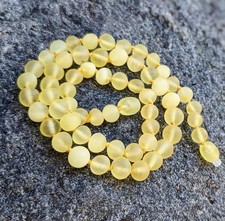 Collana ambra gialla perline
