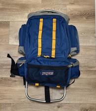 Zaino da trekking vintage Jansport Rainier blu struttura esterna