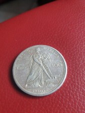 COPIA RIPRODUZIONE 100 LIRE ARATRICE 1910 REGNO D'ITALIA originale E Gialla(oro)