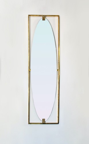 Specchiera con cornice ottone - con,