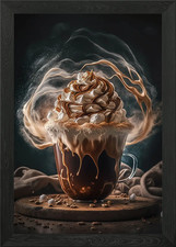 caffè latte con cornice wall