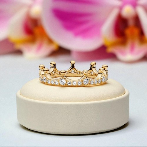 Anello corona placcato oro - corona,
