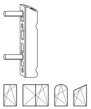 ROTO FRANK Cerniera NT K angolare anta e ribalta per serramenti in pvc parte