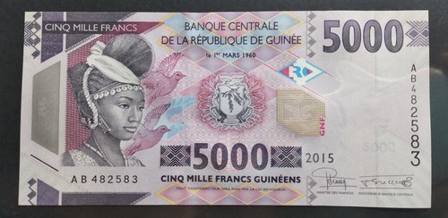 Banconote mondiali guinea 5000 - mondiali,