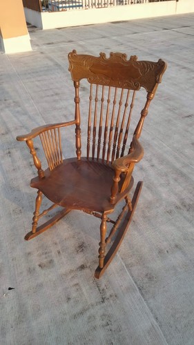 Sedia dondolo legno - a, in