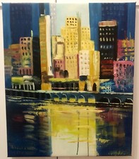 Canvas - quadro su tela 50x60 - New York - olio su tela