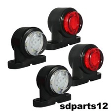 4 Pz Fanale Luce Ingombro Laterale Led Rosso Bianco 12v 24v Camion Rimorchio Lkw