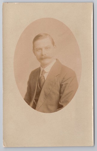Rppc portrait man - portrait, moustache
