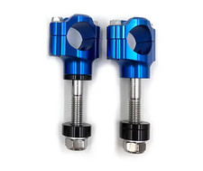 Morsetti riser manubrio moto 28 mm BLU