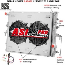 2 Row Radiator Shroud Fan fit