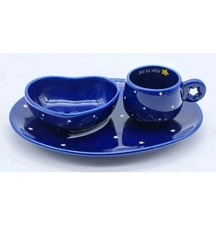 SET COLAZIONE TAZZINA/PIATTO/CIOTOLINA-IN CERAMICA-BACI PERUGINA-MUG CUP-VINTAGE