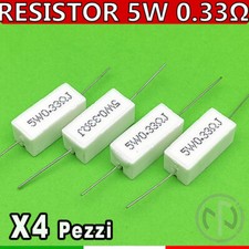 4 pz Resistenza ceramica 5W 0.33 ohm resistenze 0R33
