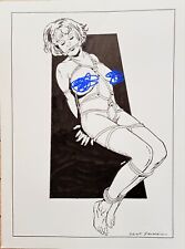 SAINT GERMAIN LUCIANO BERNASCONI ILLUSTRAZIONE ORIGINALE FIRMATA PIN UP 