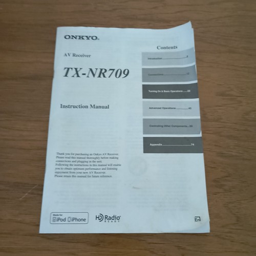Onkyo integra nr709 - integra, tx-nr709