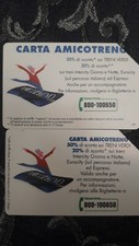 SCHEDE TELEFONICHE TELECOM CARTA AMICOTRENO  FERROVIE DELLO STATO  USATE