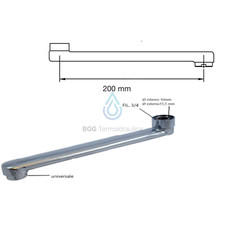 CANNA DRITTA PER MISCELATORE