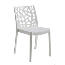 SEDIA IN POLIPROPILENE DA INTERNO ESTERNO GIARDINO IMPILABILE MODERNA DESIGN