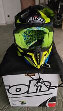 CASCO HELMET MOTO CROSS ENDURO AIROH  TWIST GREAT BLU YELLOW GIALLO FLUO TG XS