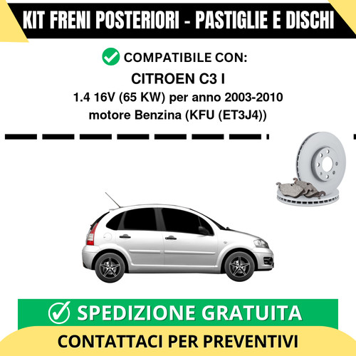 Kit freni posteriori per - kit,