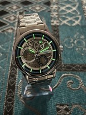 Orologio uomo meccanico automatico scheletrato acciaio Luminoso Skeleton 30m 