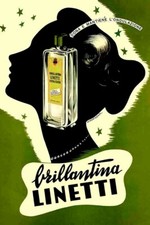 Poster Manifesto Locandina Pubblicità Brillantina Linetti Stampa Vintage 32x47Cm