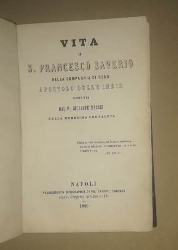 Vita francesco saverio - francesco,
