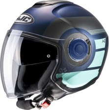 CASCO HELMET MOTO JET HJC I40 SPINA MC2SF NERO GRIGIO BLU  TG M