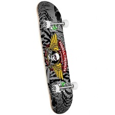 Powell Peralta Winged Ripper Factory Skateboard Completo Nero Argento 7"