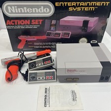 Nintendo Nes Action Set Scatola Originale Console  Completa Box Zapper Pal