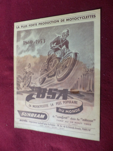Catalogue tarif moto - et, bsa